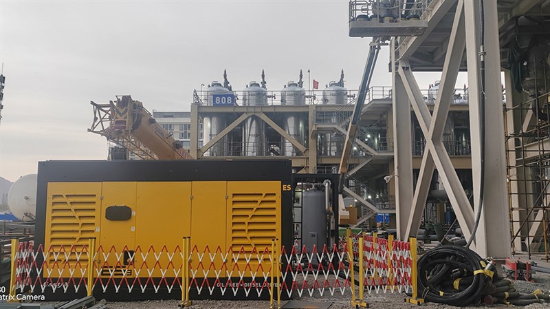 內(nèi)蒙通威空壓機(jī)租賃現(xiàn)場